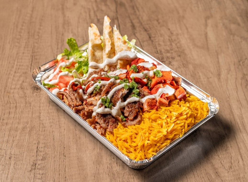 Chicken & Lamb Over Rice at Adel's Famous Halal