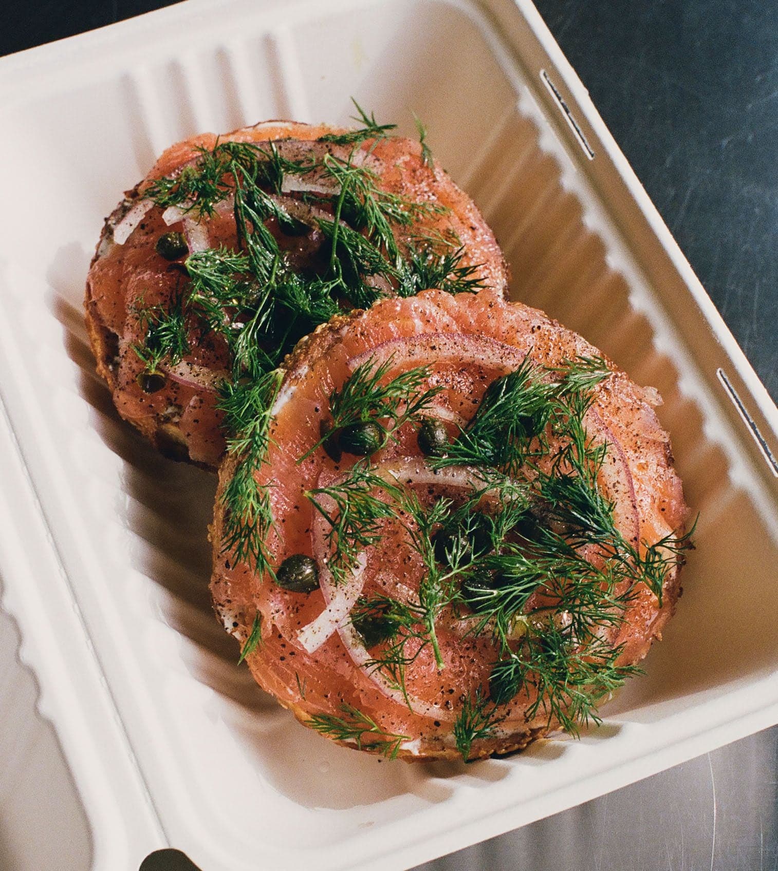Smoked Salmon Bagel at Apollo Bagels